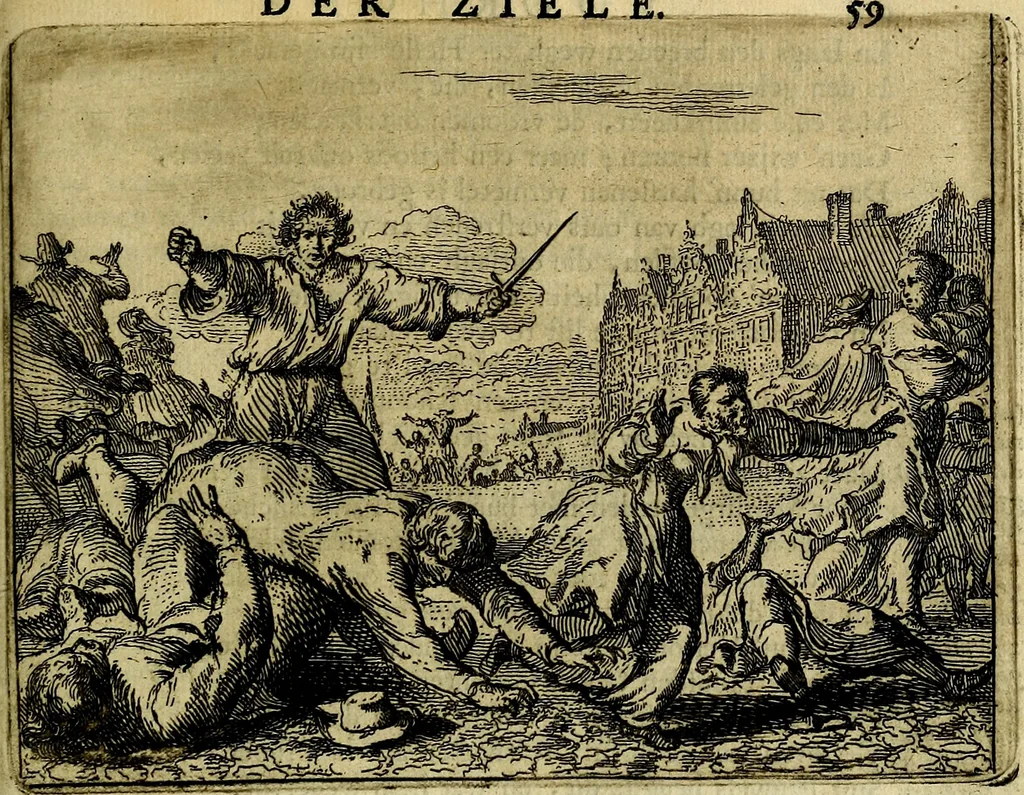 An illustration from Het voorhof der ziele, behangen met leerzaeme prenten en zinnebeelden, 1668, leaf 78