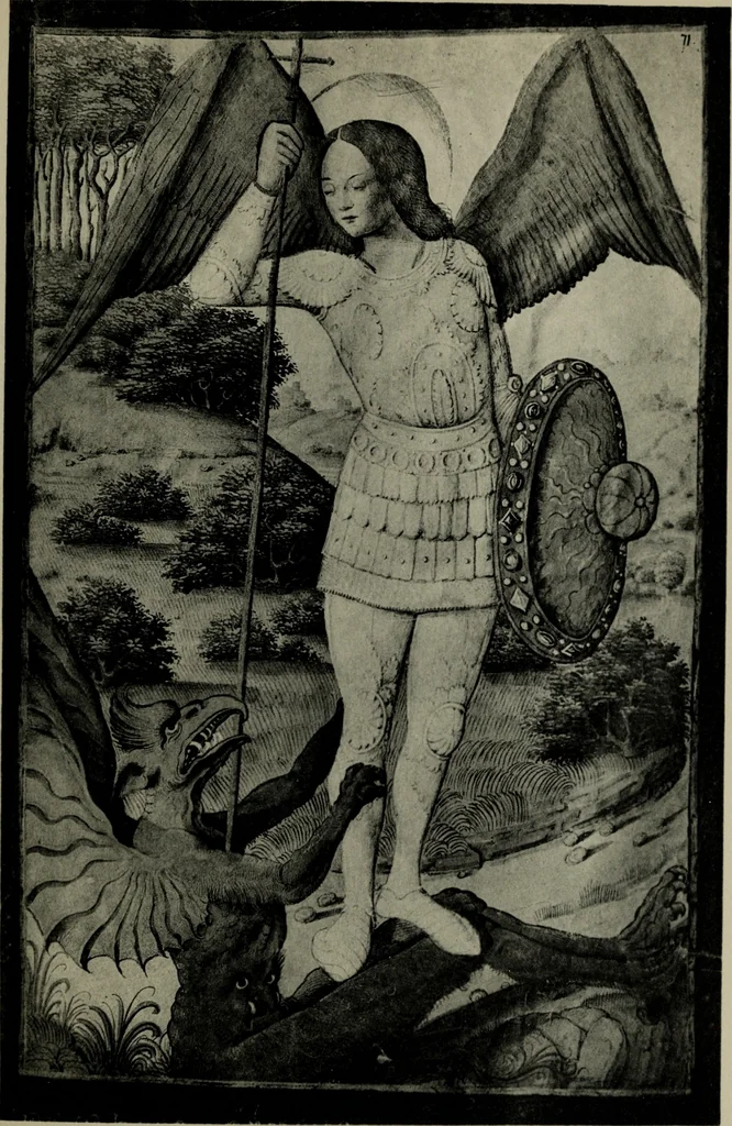 An illustration from Heures dites de Henri IV; reproduction réduite des 60 peintures du manuscrit latin 1171 de la Bibliothèque nationale, 1908, leaf 104