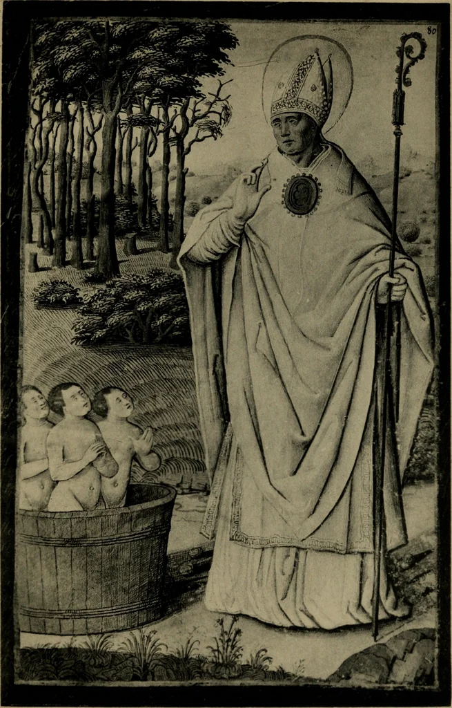 An illustration from Heures dites de Henri IV; reproduction réduite des 60 peintures du manuscrit latin 1171 de la Bibliothèque nationale, 1908, leaf 122