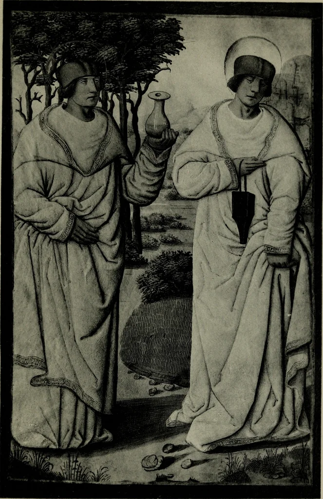 An illustration from Heures dites de Henri IV; reproduction réduite des 60 peintures du manuscrit latin 1171 de la Bibliothèque nationale, 1908, leaf 124