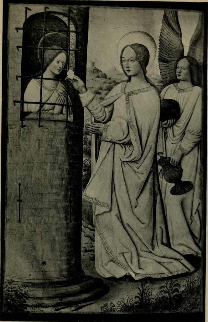 An illustration from Heures dites de Henri IV; reproduction réduite des 60 peintures du manuscrit latin 1171 de la Bibliothèque nationale, 1908, leaf 128
