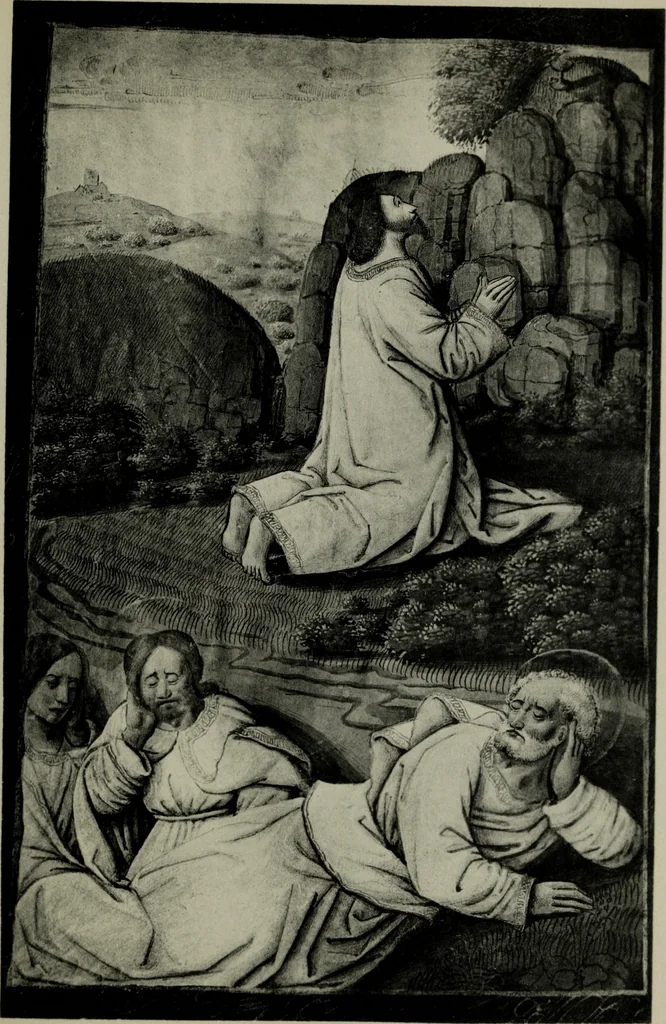 An illustration from Heures dites de Henri IV; reproduction réduite des 60 peintures du manuscrit latin 1171 de la Bibliothèque nationale, 1908, leaf 42