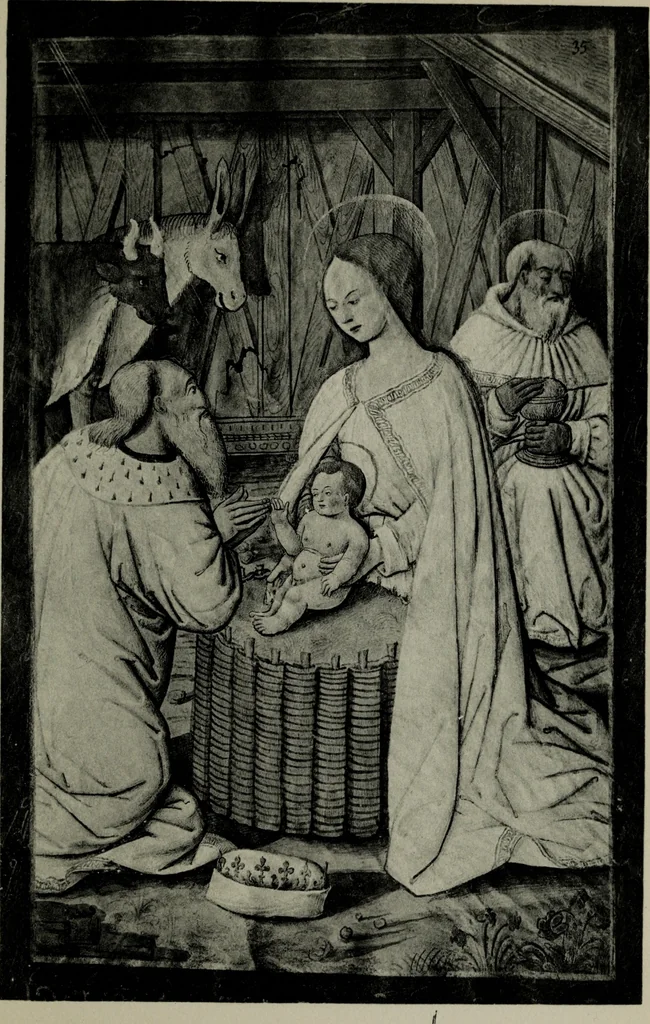 An illustration from Heures dites de Henri IV; reproduction réduite des 60 peintures du manuscrit latin 1171 de la Bibliothèque nationale, 1908, leaf 64