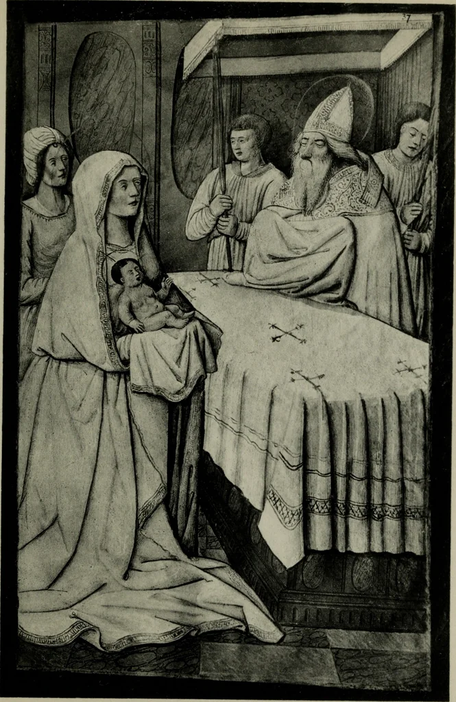 An illustration from Heures dites de Henri IV; reproduction réduite des 60 peintures du manuscrit latin 1171 de la Bibliothèque nationale, 1908, leaf 68