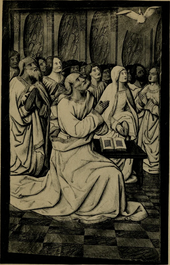 An illustration from Heures dites de Henri IV; reproduction réduite des 60 peintures du manuscrit latin 1171 de la Bibliothèque nationale, 1908, leaf 84