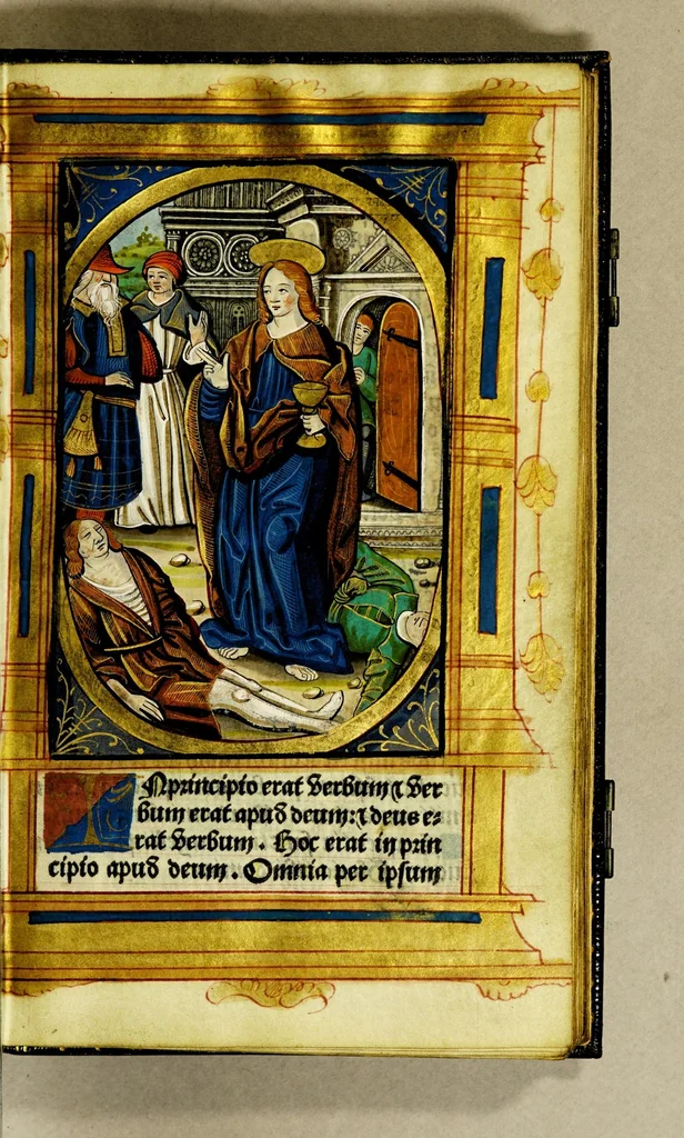 An illustration from Heures a lusaige de Paris : tout au long sans riens requerir auecques plusieurs sufrages et oraisons, 1522, leaf 19