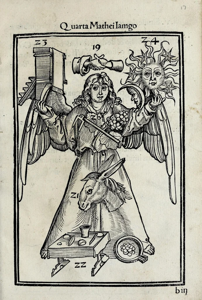 An illustration from Hexastichon Sebastiani Brant in memorabiles euangelistar[um] figuras ..., 1502, leaf 29
