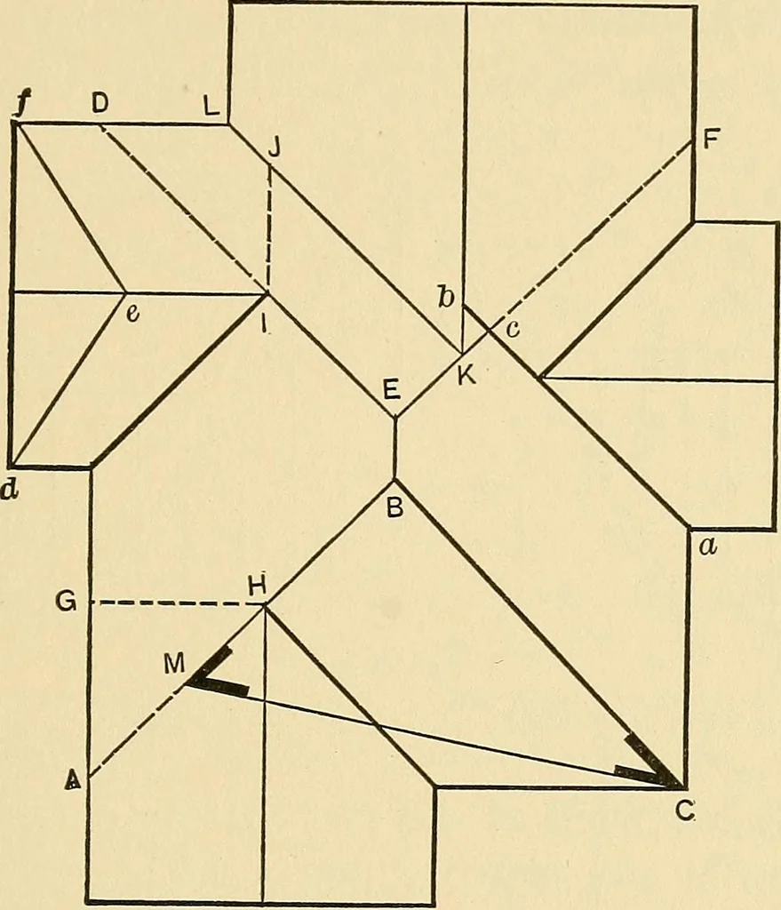 An illustration from Hicks' builders' guide : comprising an easy, practical system of estimating material and labor for carpenters, contractors and builders .., 1910, leaf 117