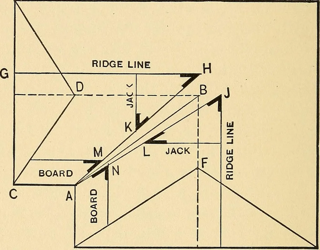 An illustration from Hicks' builders' guide : comprising an easy, practical system of estimating material and labor for carpenters, contractors and builders .., 1910, leaf 160