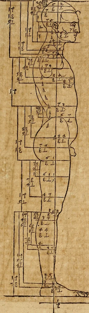 An illustration from Hierinn sind begriffen vier Bucher von menschlicher Proportion durch Albrechten Durer von Nurerberg [sic.] erfunden und beschuben zu nutz allen denen so zu diser kunst lieb tragen, 1528, leaf 106