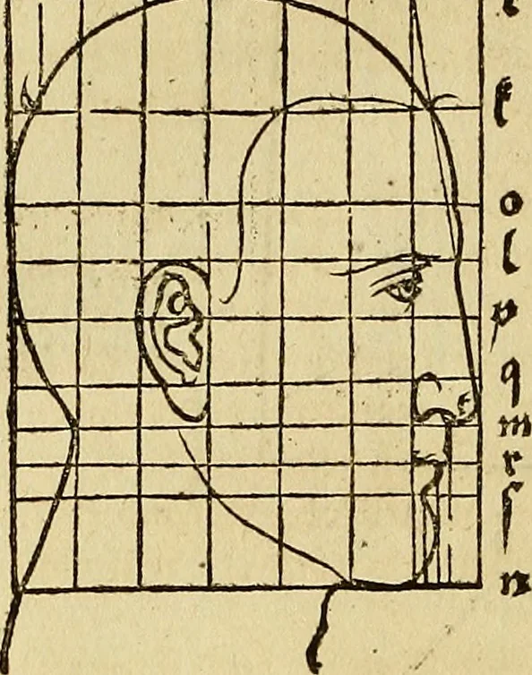 An illustration from Hierinn sind begriffen vier Bucher von menschlicher Proportion durch Albrechten Durer von Nurerberg [sic.] erfunden und beschuben zu nutz allen denen so zu diser kunst lieb tragen, 1528, leaf 155