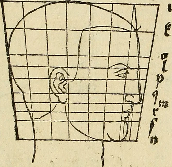 An illustration from Hierinn sind begriffen vier Bucher von menschlicher Proportion durch Albrechten Durer von Nurerberg [sic.] erfunden und beschuben zu nutz allen denen so zu diser kunst lieb tragen, 1528, leaf 156