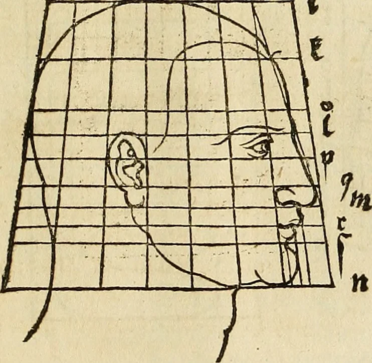 An illustration from Hierinn sind begriffen vier Bucher von menschlicher Proportion durch Albrechten Durer von Nurerberg [sic.] erfunden und beschuben zu nutz allen denen so zu diser kunst lieb tragen, 1528, leaf 156