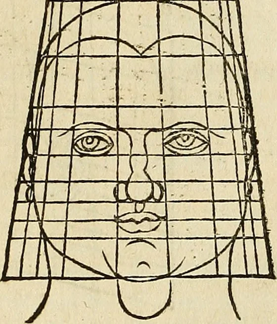 An illustration from Hierinn sind begriffen vier Bucher von menschlicher Proportion durch Albrechten Durer von Nurerberg [sic.] erfunden und beschuben zu nutz allen denen so zu diser kunst lieb tragen, 1528, leaf 156