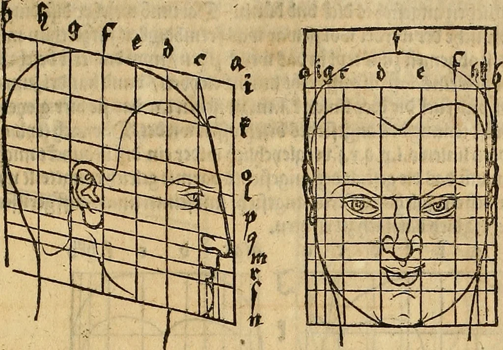 An illustration from Hierinn sind begriffen vier Bucher von menschlicher Proportion durch Albrechten Durer von Nurerberg [sic.] erfunden und beschuben zu nutz allen denen so zu diser kunst lieb tragen, 1528, leaf 158