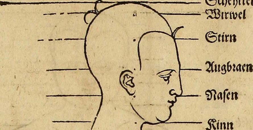 An illustration from Hierinn sind begriffen vier Bucher von menschlicher Proportion durch Albrechten Durer von Nurerberg [sic.] erfunden und beschuben zu nutz allen denen so zu diser kunst lieb tragen, 1528, leaf 188