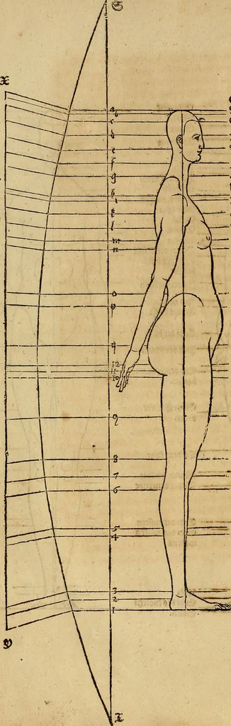 An illustration from Hierinn sind begriffen vier Bucher von menschlicher Proportion durch Albrechten Durer von Nurerberg [sic.] erfunden und beschuben zu nutz allen denen so zu diser kunst lieb tragen, 1528, leaf 197