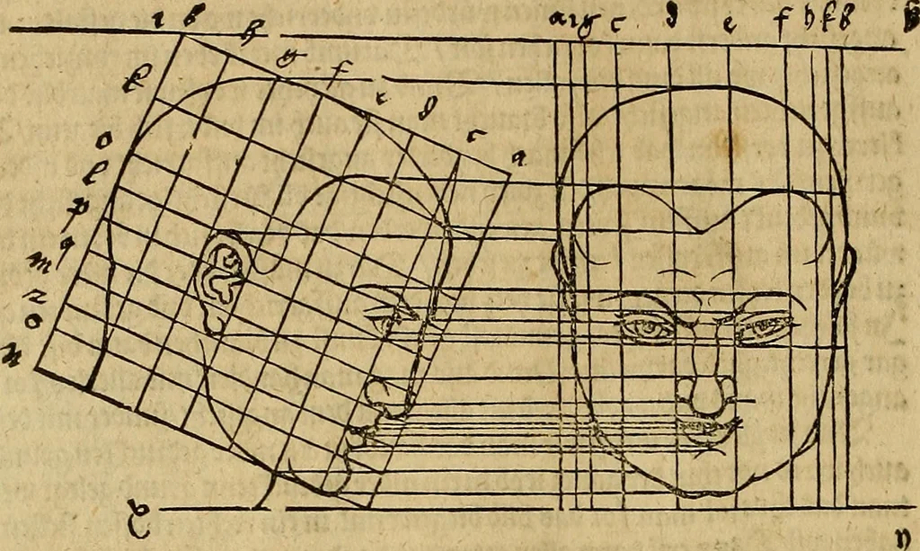 An illustration from Hierinn sind begriffen vier Bucher von menschlicher Proportion durch Albrechten Durer von Nurerberg [sic.] erfunden und beschuben zu nutz allen denen so zu diser kunst lieb tragen, 1528, leaf 213