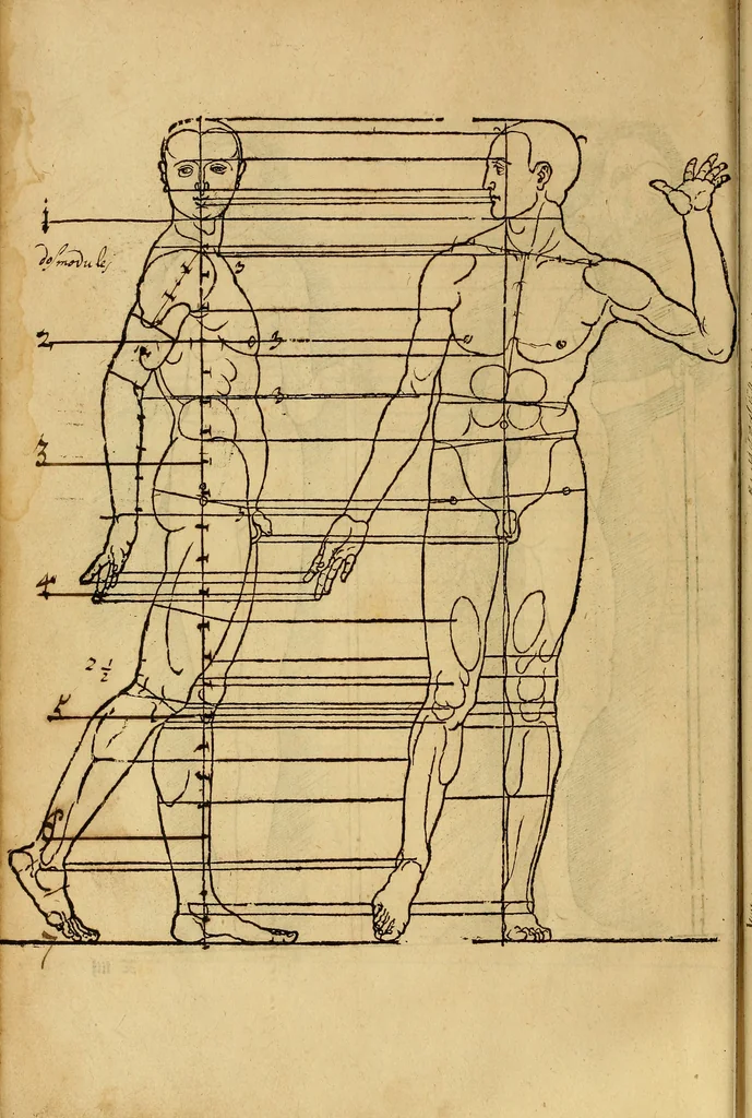 An illustration from Hierinn sind begriffen vier Bucher von menschlicher Proportion durch Albrechten Durer von Nurerberg [sic.] erfunden und beschuben zu nutz allen denen so zu diser kunst lieb tragen, 1528, leaf 221