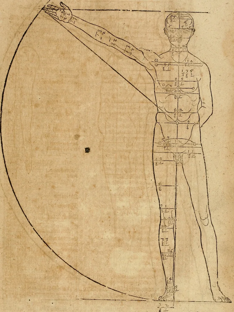 An illustration from Hierinn sind begriffen vier Bucher von menschlicher Proportion durch Albrechten Durer von Nurerberg [sic.] erfunden und beschuben zu nutz allen denen so zu diser kunst lieb tragen, 1528, leaf 90