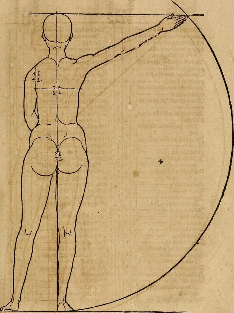 An illustration from Hierinn sind begriffen vier Bucher von menschlicher Proportion durch Albrechten Durer von Nurerberg [sic.] erfunden und beschuben zu nutz allen denen so zu diser kunst lieb tragen, 1528, leaf 96