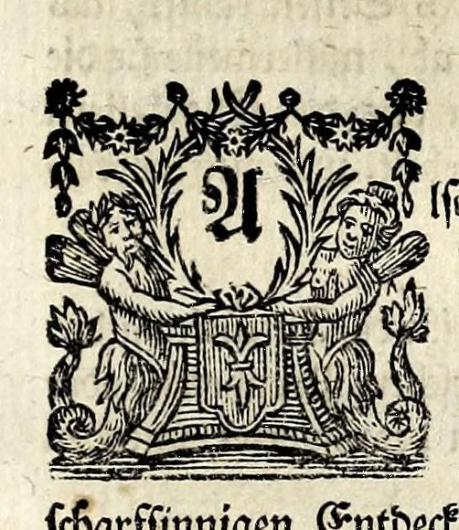An illustration from Hieroglyphica, oder, Denkbilder der alten Völker : namentlich der Aegyptier, Chaldäer, Phönizier, Jüden, Griechen, Römer, u.s.w. : nebst einem umständlichen Berichte von dem Verfalle und der eingeschlichenen Verderbniss in den Gottesdiensten, durch verschiedene Jahrhunderte und endlich die Glaubensverbesserung, bis auf diese Zeit fortgesetzt, in LXIII Capiteln und so viel Kupfertafeln, 1744, leaf 347