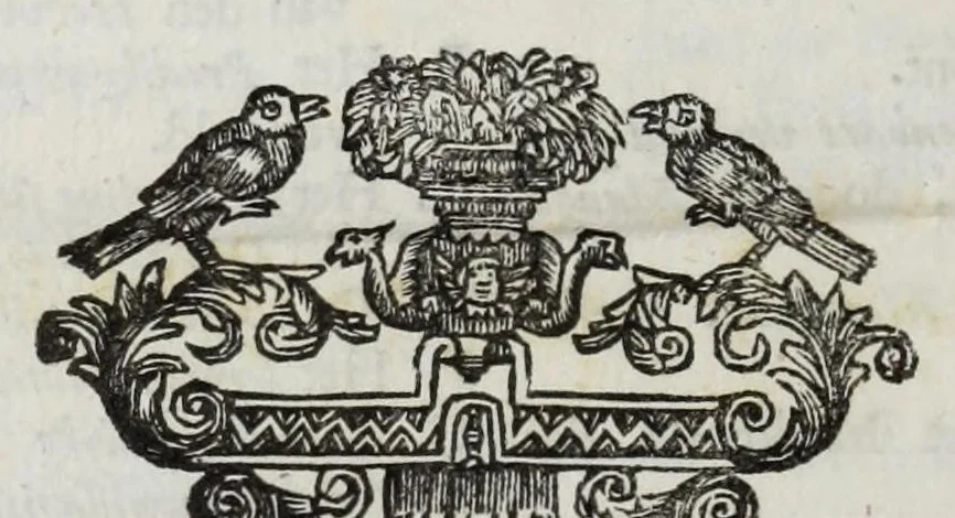 An illustration from Hieroglyphica of Merkbeelden der oude volkeren : namentlyk Egyptenaren, Chaldeeuwen, Feniciers, Joden, Grieken, Romeynen, enz. : nevens een omstandig bericht van het verval en voortkruypende verbastering der godsdiensten door verscheyde eeuwen : en eyndelyk de hervorming, tot op deze tyden toe vervolgt : in LXIII. hoofdstukken, en zoo veele kopere print-blaaden, 1735, leaf 632