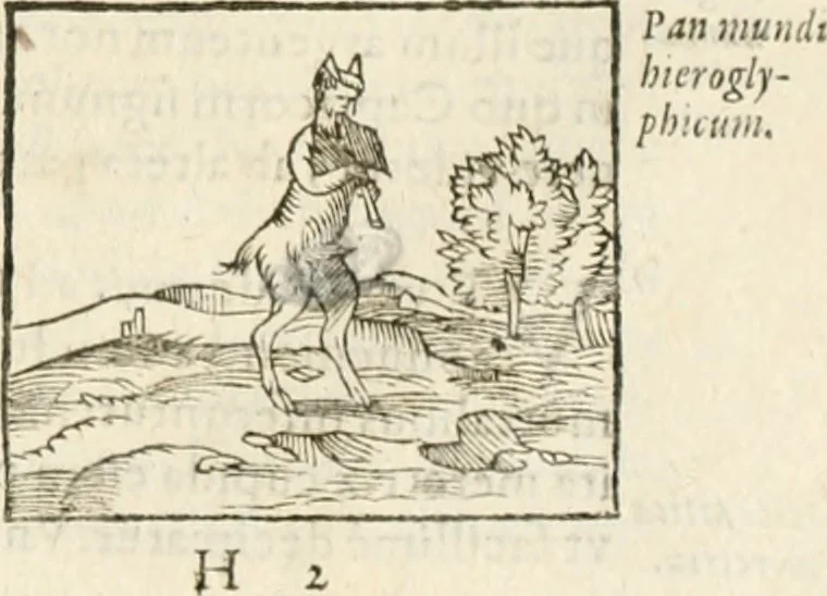 An illustration from Hieroglyphica, seu De sacris Aegyptiorum aliarumque gentium literis commentarii, 1594, leaf 106