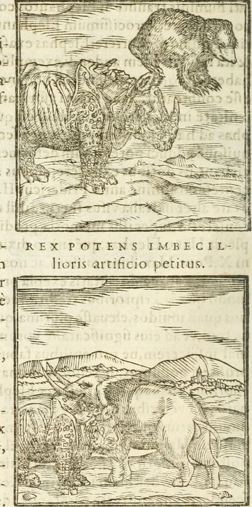 An illustration from Hieroglyphica, seu De sacris Aegyptiorum aliarumque gentium literis commentarii, 1594, leaf 39