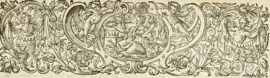 An illustration from Hieroglyphica, seu De sacris Aegyptiorum aliarumque gentium literis commentarii, 1594, leaf 6