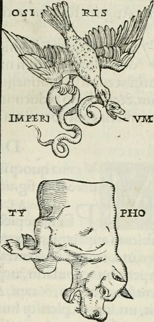 An illustration from Hieroglyphica, siue, De sacris Aegyptiorum literis commentarii, Ioannis Pierii Valeriani Bolzanii Bellunensis, 1556, leaf 422