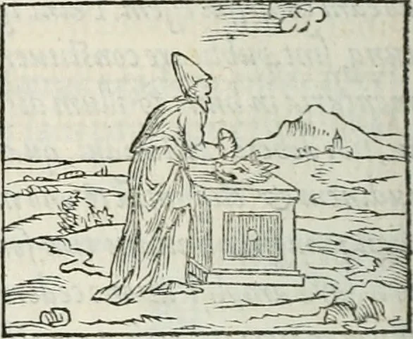 An illustration from Hieroglyphica, siue, De sacris Aegyptiorum literis commentarii, Ioannis Pierii Valeriani Bolzanii Bellunensis, 1556, leaf 727