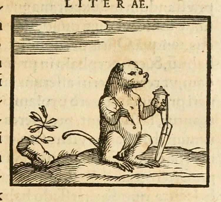 An illustration from Hieroglyphica, sive, De sacris Aegyptiorvm aliarvmqve gentivm literis commentarij, 1575, leaf 103