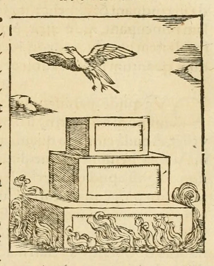 An illustration from Hieroglyphica, sive, De sacris Aegyptiorvm aliarvmqve gentivm literis commentarij, 1575, leaf 287