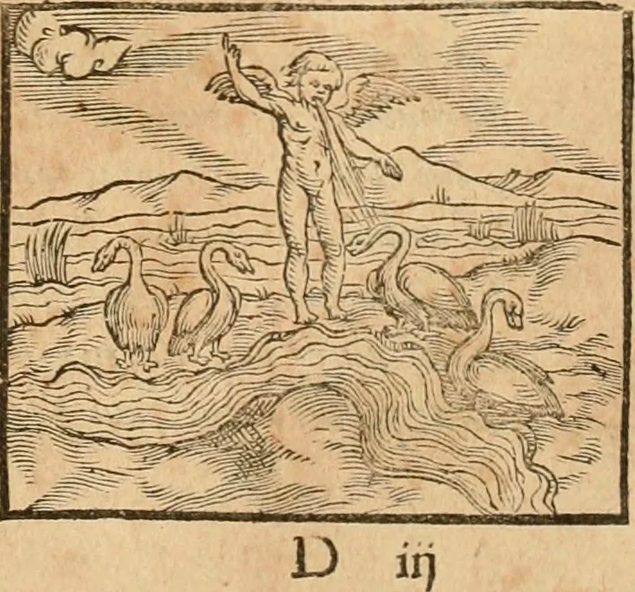 An illustration from Hieroglyphica, sive, De sacris Aegyptiorvm aliarvmqve gentivm literis commentarij, 1575, leaf 338