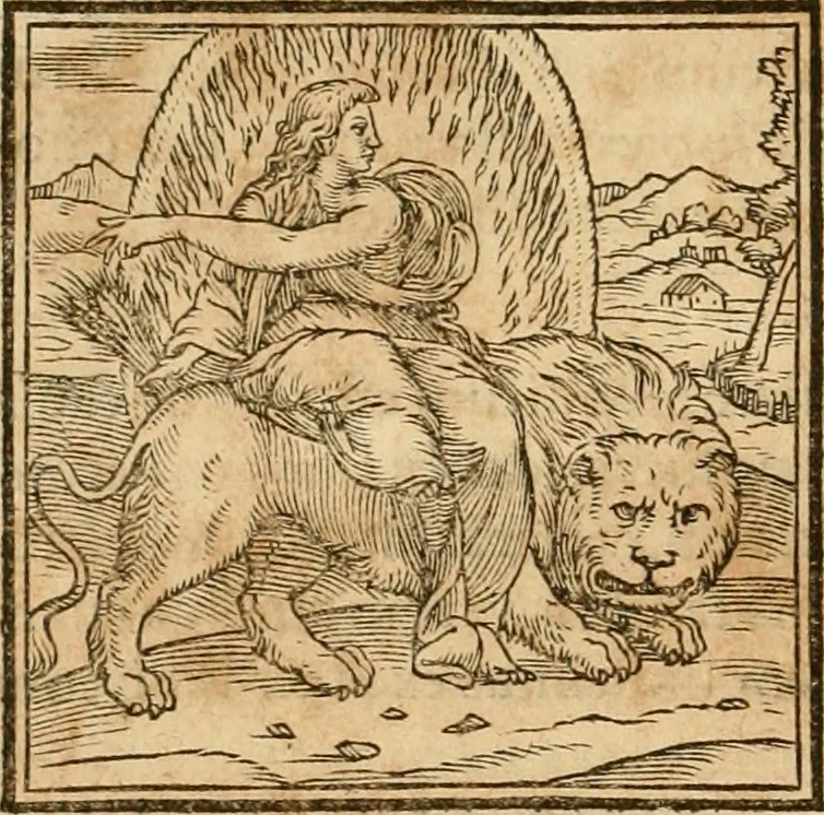 An illustration from Hieroglyphica, sive, De sacris Aegyptiorvm aliarvmqve gentivm literis commentarij, 1575, leaf 37