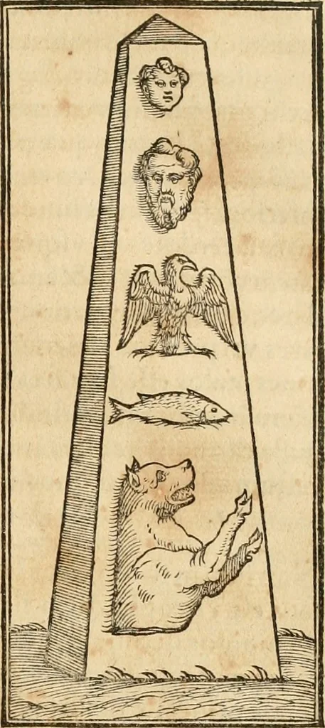 An illustration from Hieroglyphica, sive, De sacris Aegyptiorvm aliarvmqve gentivm literis commentarij, 1575, leaf 446