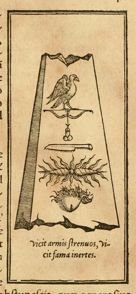 An illustration from Hieroglyphica, sive, De sacris Aegyptiorvm aliarvmqve gentivm literis commentarij, 1575, leaf 501