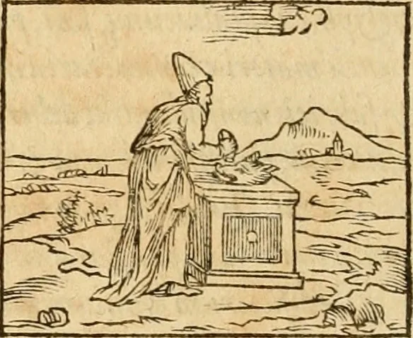 An illustration from Hieroglyphica, sive, De sacris Aegyptiorvm aliarvmqve gentivm literis commentarij, 1575, leaf 731