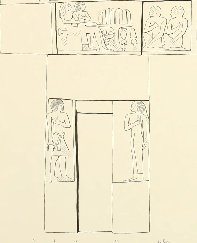 An illustration from Hieroglyphic texts from Egyptian stelae, etc, 1911, leaf 100