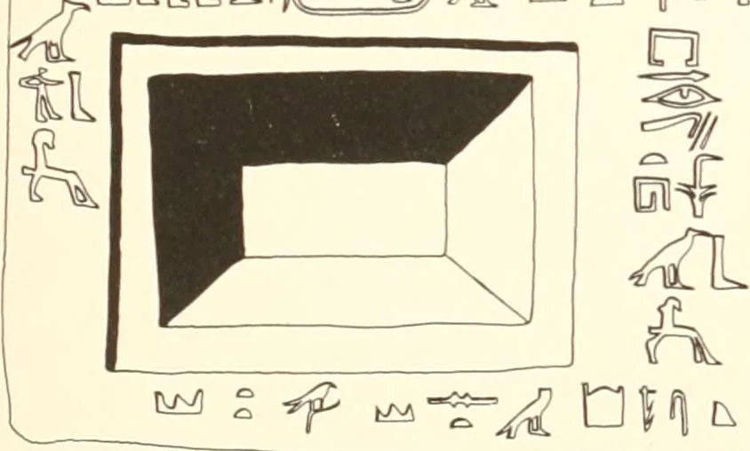 An illustration from Hieroglyphic texts from Egyptian stelae, etc, 1911, leaf 101