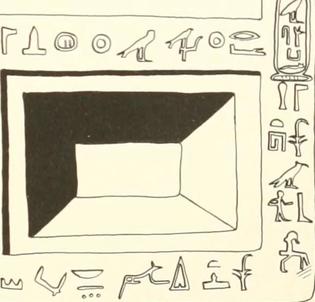 An illustration from Hieroglyphic texts from Egyptian stelae, etc, 1911, leaf 101