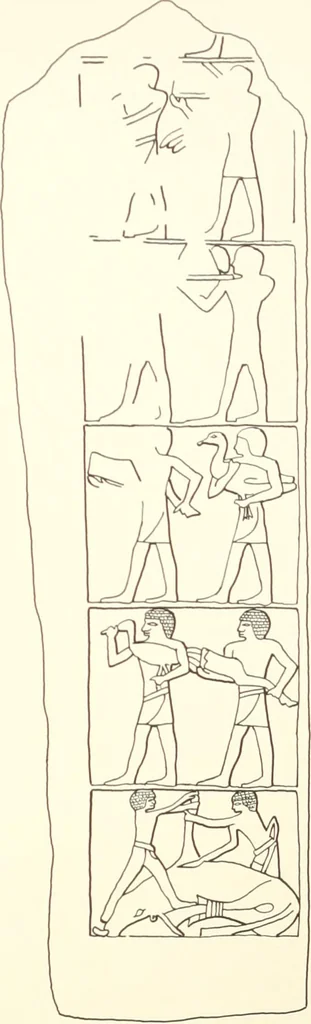 An illustration from Hieroglyphic texts from Egyptian stelae, etc, 1911, leaf 105