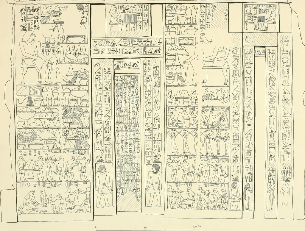 An illustration from Hieroglyphic texts from Egyptian stelae, etc, 1911, leaf 114