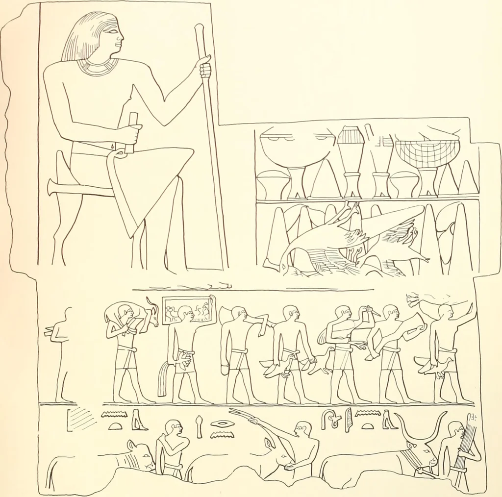 An illustration from Hieroglyphic texts from Egyptian stelae, etc, 1911, leaf 117