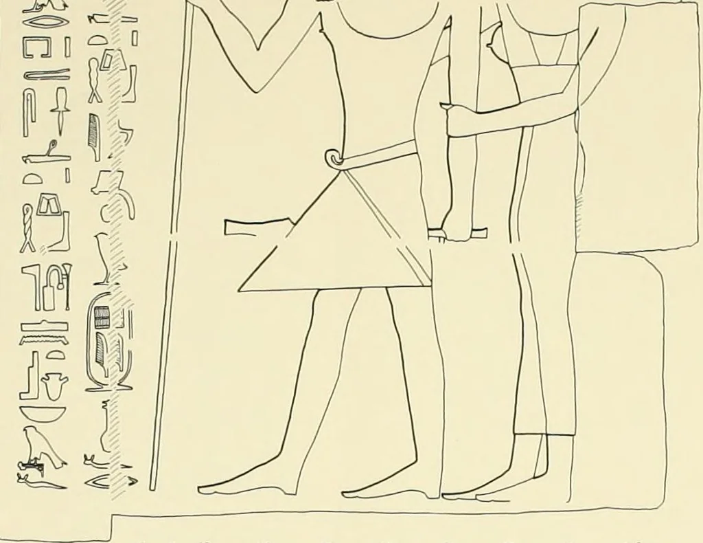 An illustration from Hieroglyphic texts from Egyptian stelae, etc, 1911, leaf 124