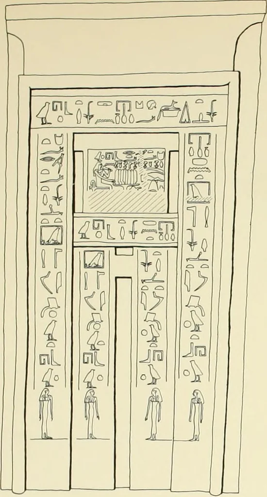 An illustration from Hieroglyphic texts from Egyptian stelae, etc, 1911, leaf 126