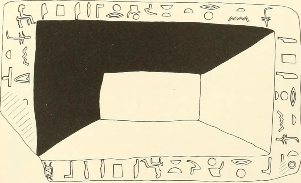 An illustration from Hieroglyphic texts from Egyptian stelae, etc, 1911, leaf 137