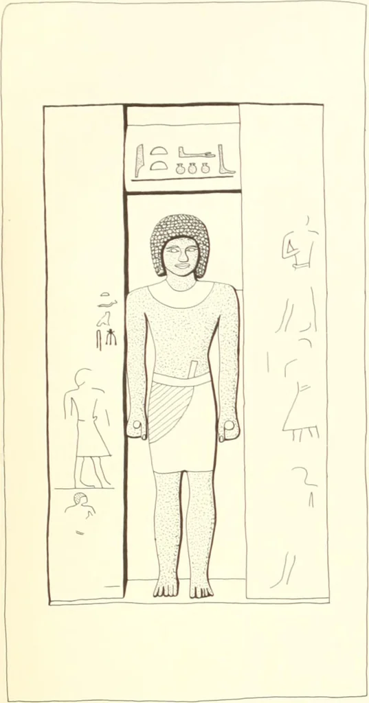An illustration from Hieroglyphic texts from Egyptian stelae, etc, 1911, leaf 65
