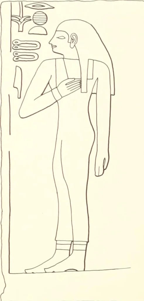 An illustration from Hieroglyphic texts from Egyptian stelae, etc, 1911, leaf 65
